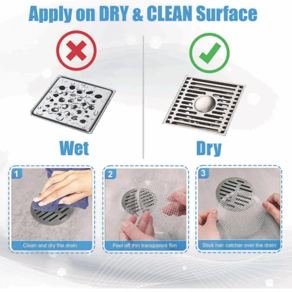 35 Pack Disposable Shower Drain Hair Catcher Stickers